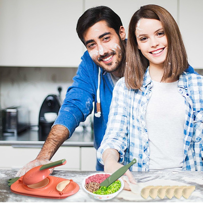 CZAYEFNH Dumpling Maker, 2-in-1 Dumpling Mould Printing, Dumpling Maker, Manual