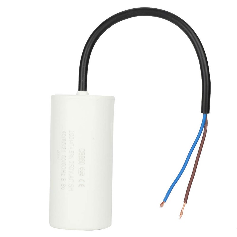 CBB60 Run Capacitor with Wire 250V AC 100uF 50/60Hz Run