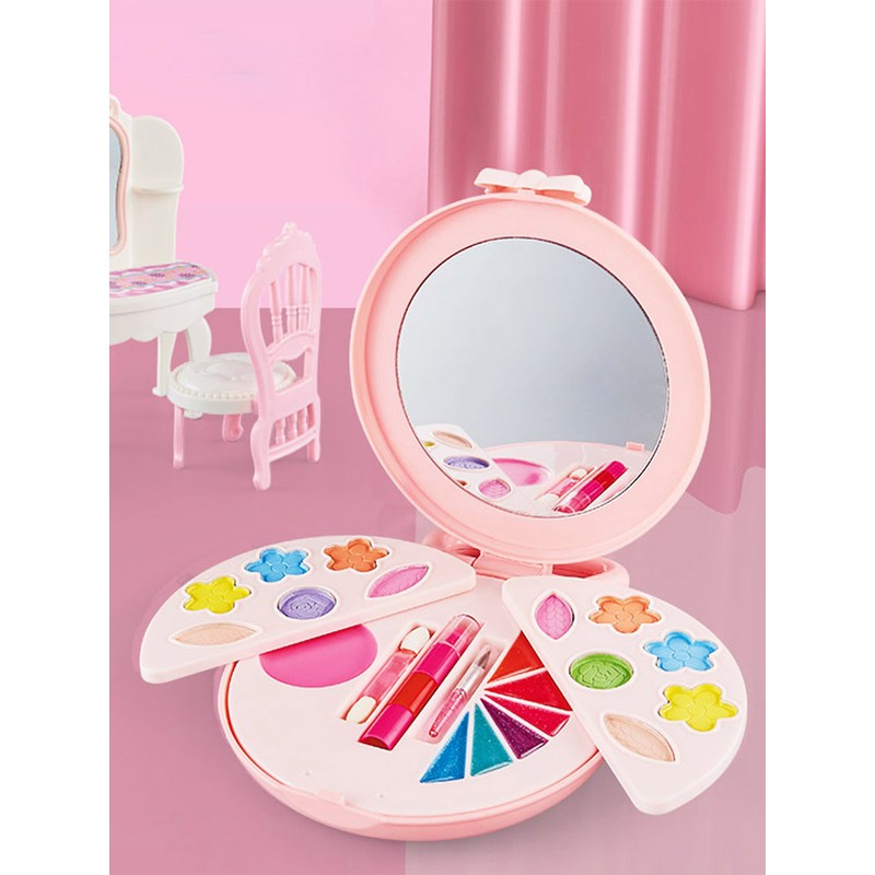 Little Girls Cosmetics Toy High Simulation Safe Kids Makeup Set