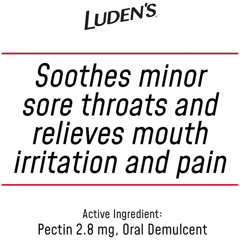 Luden's Sugar Free Wild Cherry Throat Drops, Sore Throat Relief,