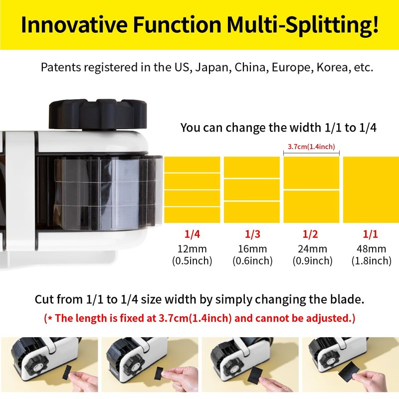[TENDO°] Multi-Section Tape Dispenser ZO-508: Innovative Cutter for Custom Tape