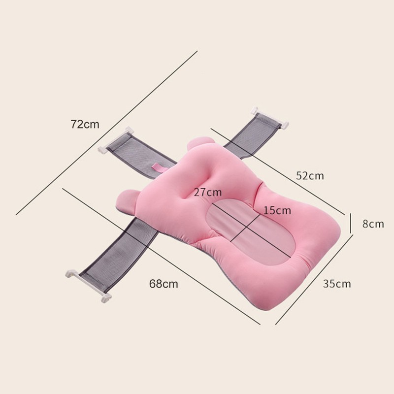 Baby Bath Cushion Hands Free Soft Floating Net Baby Bathtub