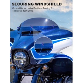 AILMOTO Windshield Bolts Blue, Fairing Screws Compatible for Compatible for Harley Davidson 1996-2013 Street Glide, Electra Glide, Ultra Classic, Ultra Limited, Tri Glide