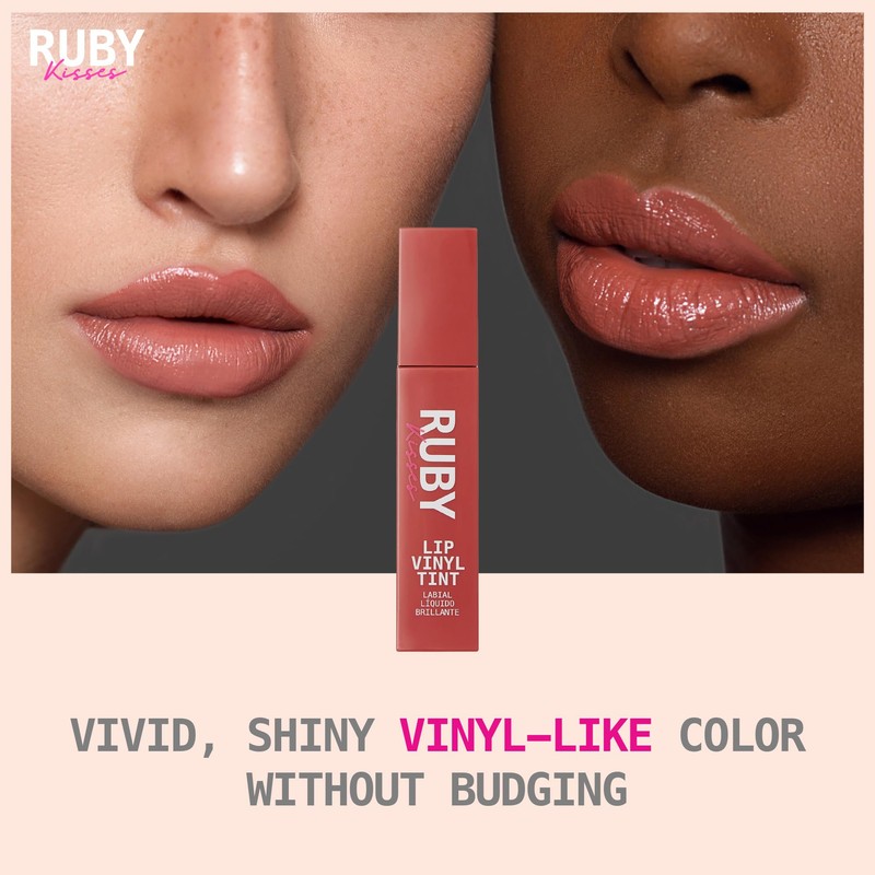Ruby Kisses Lip Vinyl Tint - High-Pigment, Transfer-Proof, Smudge-Proof Liquid