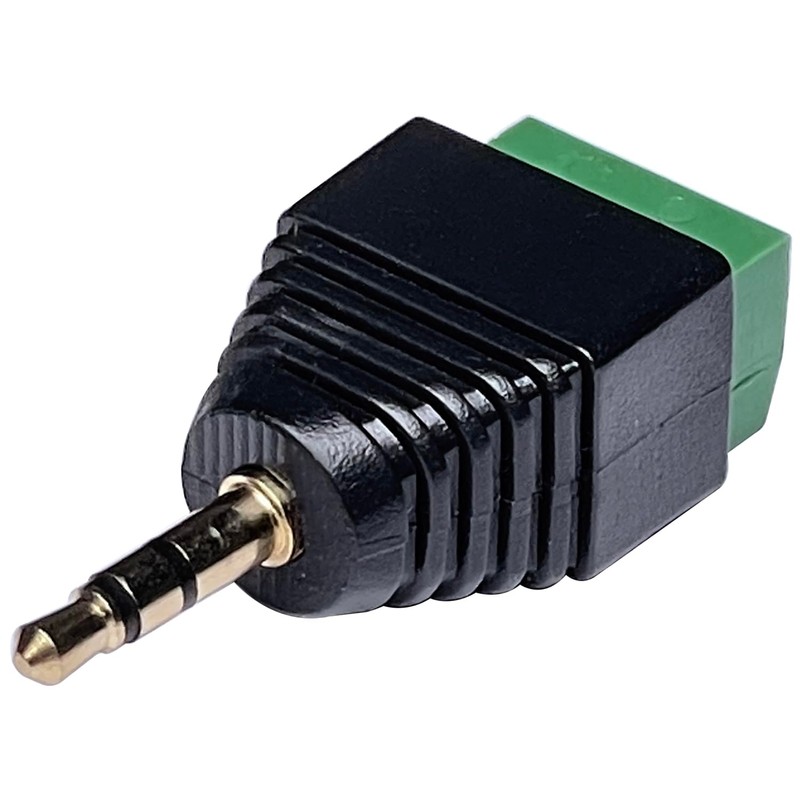 3.5mm Stereo TRS Male Plug to AV Screw Audio Balum