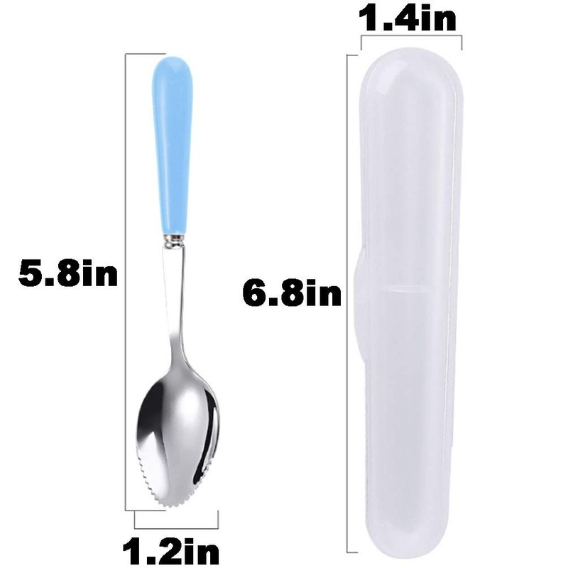 Goeielewe Grapefruit Spoons with Round Serrated Edges for Citrus Kiwi