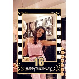 LaVenty Rose Gold 16th Birthday Party Photo Booth Props 16th Birthday Photo Frame Birthday Photo Frame