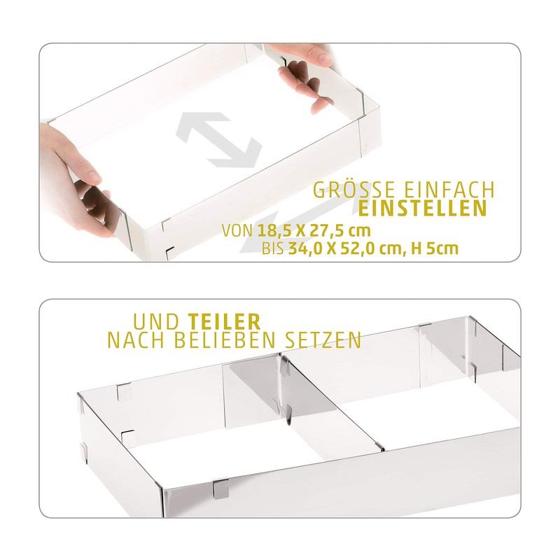 Menz Baking Tray with No / One / Two Separators