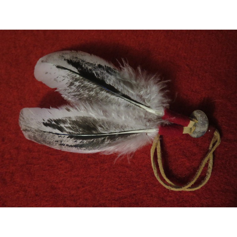Feather Native American made Bald Eagle Feather Hair Tie Regalia