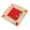 4 Sided Shut The Box Dice Game Wooden Board Table