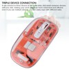 Transparent Computer Mouse 2.4G BT1 BT2 Tri Mode USB Rechargeable