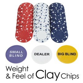 Poker Table Topper - Foldable Texas Hold 'Em Set with Carry Case, 300 Poker Chips, 2 Decks of Cards, and Dealer and Blind Buttons by Trademark Poker