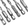6Pcs Taps HSS Hex Shank Screw Thread Combined Tapping Drill
