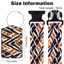 ZHOMA 3 Pack Luggage Straps Tags Set for Suitcases, Travel Adjustable Belt with Quick Release Buckle and Name ID Label Card, Heavy Duty Nylon Bag Packing Strap for Business -Roads