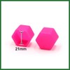 Motoforti 20Pcs 21 x 20mm Pink Luminous Car Wheel Tyre