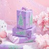 LeZakaa Reversible Christmas Wrapping Paper Roll - Christmas Tree, Pink