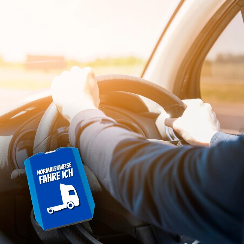 Parking Disc with Saying "Normalerweise fahre ich Lastwagen Geschenk für