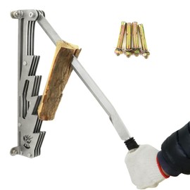 BiggerFire Stainless Steel Wall Mounted Firewood Kindling Wood Splitter Wood Cutter Indoor Manual kindling Maker Log Splitter with Mounting Screws