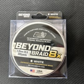 Beyond Braid Braided Fishing Line White Edition 20LB - 300 Yards - .20 mm