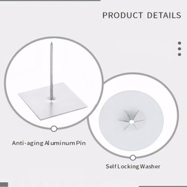 100 Set Insulation Pins，1.5 Inch Self Locking Washers Round,Insulation Stick Pins,Insulation Pins,for Wall and Ceiling