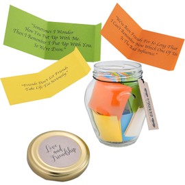 Love and Friendship Quotations in a Jar. Thoughtful, Happy and Amusing Quotes for every day of the month. Be The Reason Your Friends Smile Today. Unique Gift Box.