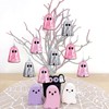 Simgoing 12 Pcs Summer Halloween Disco Ghosts Decor Halloween Ornament