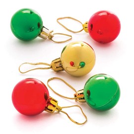 Baker Ross AR830 Mini Baubles-Christmas Decoration Arts and Crafting, Pack of 12, Assorted