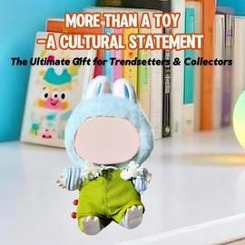 Clothes for 17cm Doll Bib Pant Sets for Dolls Accessories Stylish Kawaii Outfit Set Suitable for 15cm or 17cm Doll Clothing Set Replacement (Mushroom Bib Pant Set)