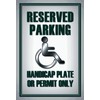 AGDeko® Schild aus Holz 12x18cm Parken Parking handicap plate or