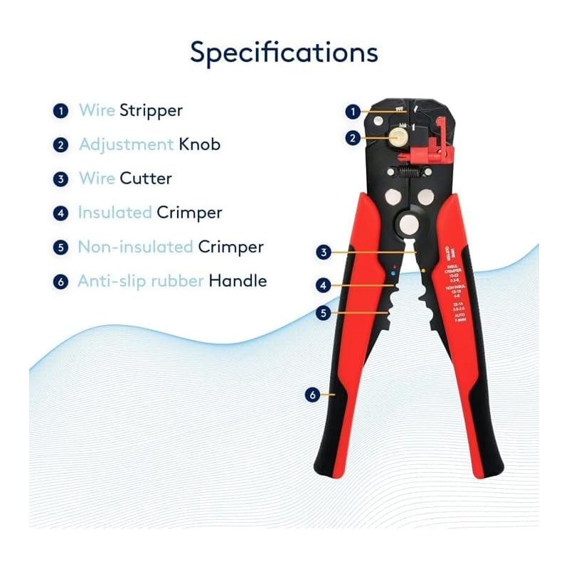 Automatic Wire Stripper 3 in 1 Self Adjusting Wire Cutter