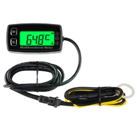 Runleader Digital Engine Temperature Display, Real-time RPM Display, Alarm Temperature and Speed, Working Time Recording for Lawn Mower Generator Dirt Bike Paramotor Scooter Marine Compressor