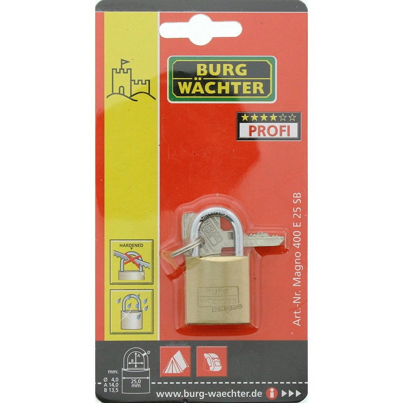 Burg-Wächter 6121 Magno 400 E 25 SB Padlock & Hasp