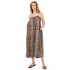 Ganni Women's Printed Cotton Midi Strap Dress, Leopard, 10