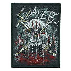 Slayer Skull & Swords Patch Black 8x10cm
