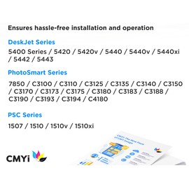 CMYi 92 93 Replacement Combo Pack Ink Cartridge for HP PhotoSmart 7850, C3100, C3110, C3125, C3135, C3140, C3150, C3170, C3173, C3175, C3180, C3183, C3188, C3190, C3193, C3194 (2 Black, 2 Color)