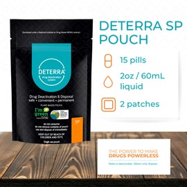 Deterra-SP - Drug Deactivation and Medication Disposal System - Safe Medication, Pill, and Liquid Destroyer - Plant-Based Small Stand-Up Pouch (3-Pack)