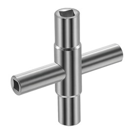 Huybaa 4 in 1 Multifunction Key (6.5/7/8/9mm) for Water/Gas/Electricity Meters, Taps and Cabinets - Heavy Duty Nickel Plated Steel, Ultra Lightweight for Emergency Use