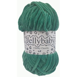 Cygnet JELLYBABY Chenille Supersoft Chunky Knitting Crochet/Yarn - 100g Ball (Forest Green - 011)