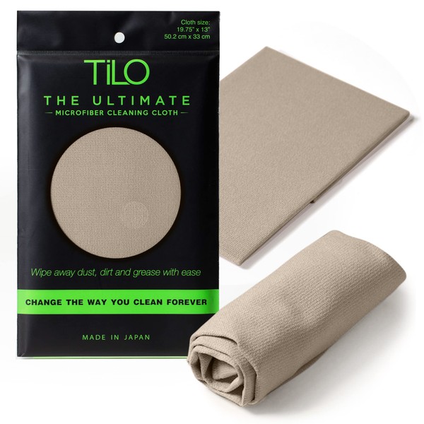 TiLO - Paño de limpieza de microfibra de 19 x 13 pulgadas, ultra absorbente y reutilizable, paño de pulido suave para polvo, grasa, suciedad, paño de microfibra no abrasivo, color gris