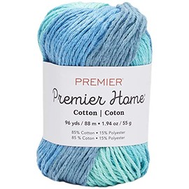 Premier Yarns YARN HOME COTTON MLT TURQSE ST, Turquoise Stripe
