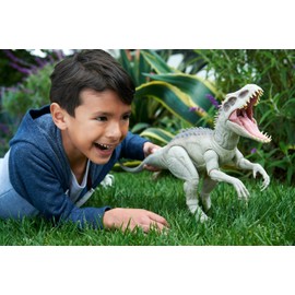Mattel Jurassic World Indominus Rex Dinosaur Toy with Lights, Sounds & Motion, Camouflage 'n Battle I-Rex, 21 Inches Long with Digital Play