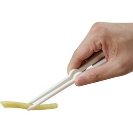 Chip Tongs Salad Food Clip (White, 18CM)