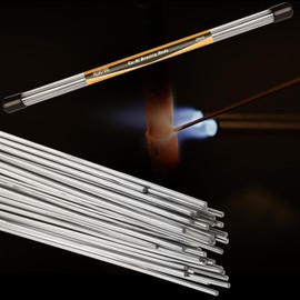 12 sticks BLUEFIRE 1/2 lb Low Temperature Aluminum Zinc Alloy Brazing Rods All-Purpose Easy Melt Welding Rod for Soldering Aluminum Copper Stainless Steel Iron Metals Simple DIY Solution