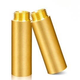 2 Stück Messing Hahnverlängerung, Messing Verlängerung Fitting 3/4 Zoll x 80mm, 3/4'' IG x 3/4'' AG, DN20 Gewindeverlängerung, 80MM Anschluß Verlängerung für Trinkwasser und Heizung Installation