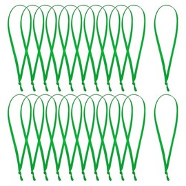 GSHLLO 100 Pcs Christmas Ornament Ribbons Ornament String Hangers Hand Tied Thin Ribbon Xmas Tree Ornament Hanging Ties Decorative Ornament Loops Green