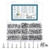 Pack of 400 Self Tapping Screws Flat Head Screws M3/M3.5/M4/M5