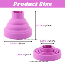 Universal Foldable Hair Dryer Diffuser Portable Hair Diffuser Attachment Travel Hair Dryer Diffuser Profession Blow Dryer Diffuser Attachment Fit Most Hair Dryers (Purple)