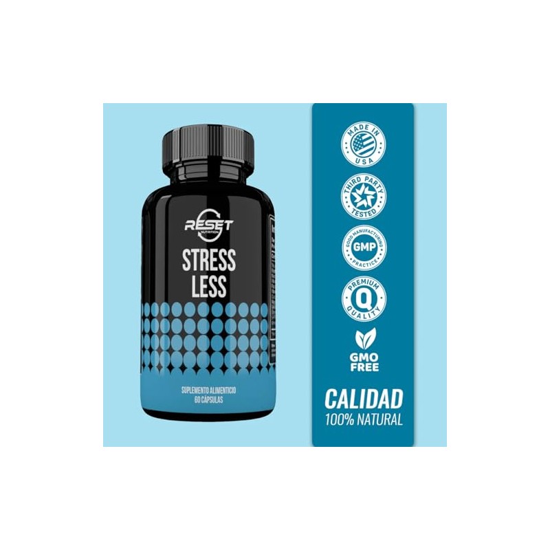 Stress Less Capsulas Vitamina B12 Gaba 5htp Carbonato Calcio Oxido