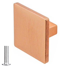 Decoranddecor Calla Square Cabinet Knob Door Pull Handle Kitchen Cupboard Furniture Drawer (1 Pack, Matt Rose)