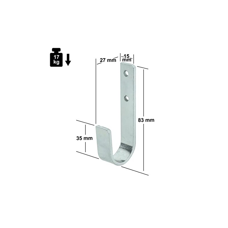 VORMANN Wall Hooks, Coat Hooks, Tool Hooks, Garage Hooks, Load